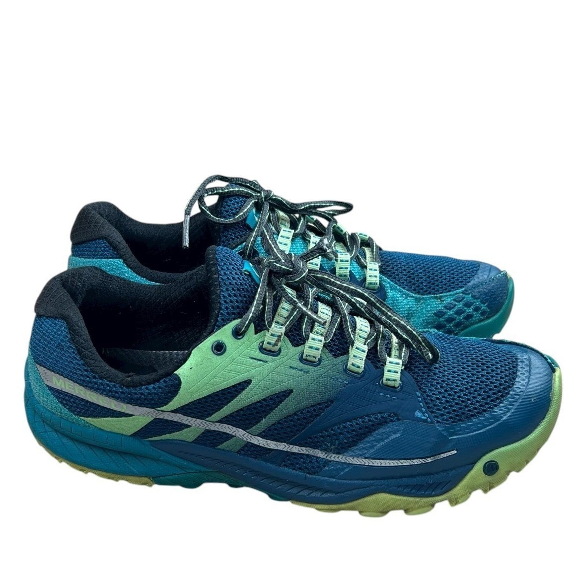 Merrell All Out Charge Womens 10.5 Blue Trail Running Shoes J35536 HyperWrap