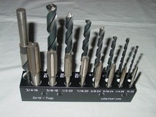 Tap & TapDrill -FINE-  3/4"- #10 inch Holder Rack Index WorkShop Storage Set BL2