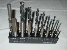 Tap & TapDrill -FINE-  3/4"- #10 inch Holder Rack Index WorkShop Storage Set BL2