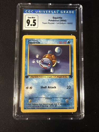 Squirtle (1st Edition) graded CGC 10 for sale on eBay