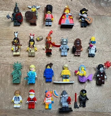 22 x LEGO Minifiguren Sammelserien Sammlung Ritter Königin Soldat Indianer ect.. - Bild 1 von 4
