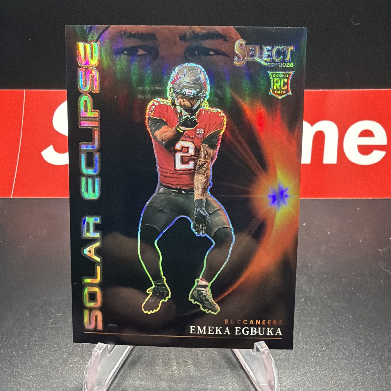 EMEKA EGBUKA 2025 Panini Select Solar Eclipse RC Rookie Case Hit SSP Buccaneers