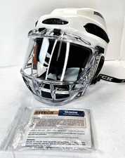 Mission Carbster Senior XL Hockey Helmet Carbon Fiber Rare White w/ Itech Visor