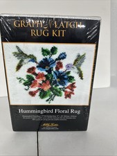 MCG Textiles Hummingbird Floral Rug Graph n Latch Rug Kit 37755 New