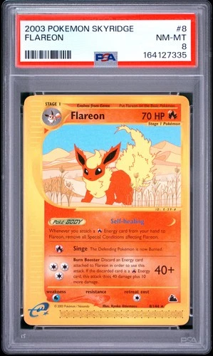 PSA 8 Flareon 8/144 Skyridge Pokemon English Non Holo