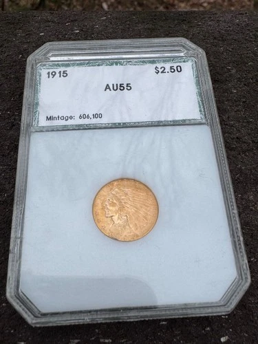 1915 2.50 Two & a Half Dollars Gold Quarter Eagle - Indian Coin