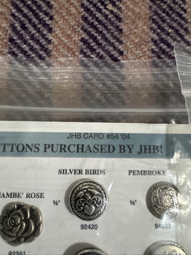 2- JHB Buttons Salesman Sample Cards #54-Austrian Charmers Buttons-free shipping - Picture 8 of 13