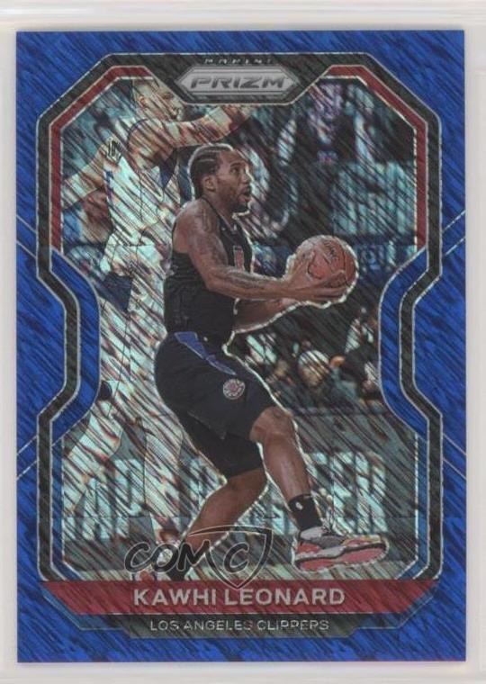 2020-21 Panini Prizm Blue Shimmer Prizm 24/35 Kawhi Leonard #209 01su