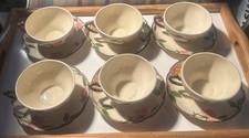 Franciscan Vintage Tea Cup & Saucer Desert Rose Made In USA - LOT OF 6