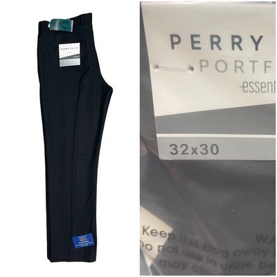 Perry Ellis Mens Modern fit Dress Pants 32/30 Black Cavier Stretch New NWT  | eBay
