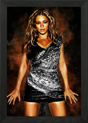 Beyoncé Aquarell Portrait gerahmt Wandbild Poster Leinwanddruck Bild