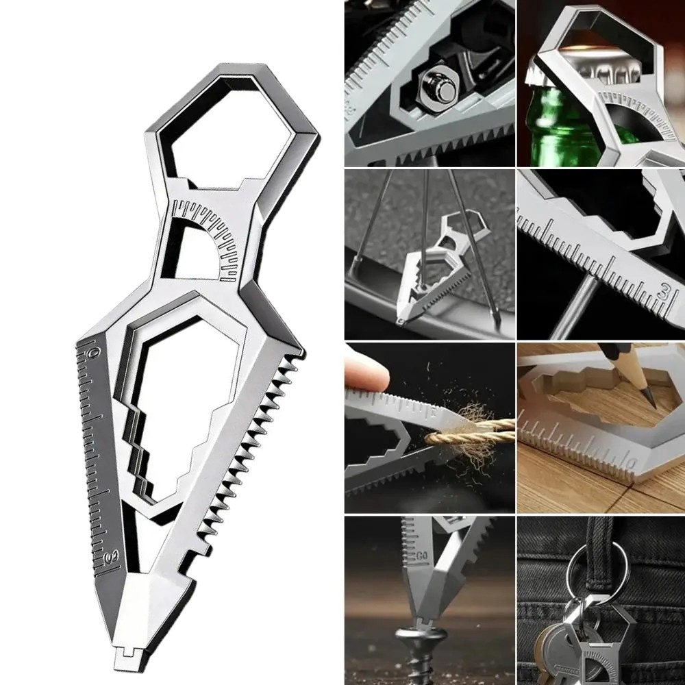 Portable Heavy Duty EDC Metal Keychain Multi-Tool Bottle Opener Men's Gift