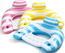 3PCS Pool Floats Adult Chair Inflatable Pool Floaties Water Rafts with Handle XL