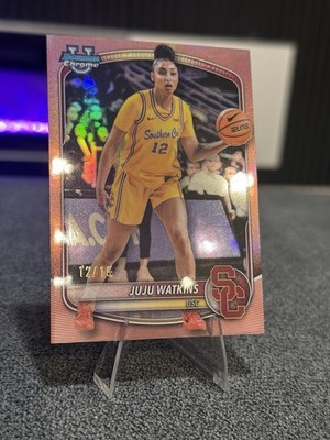 2025-2026 Bowman Chrome U JUJU WATKINS Rose Gold Refractor /15 BCP-96 USC