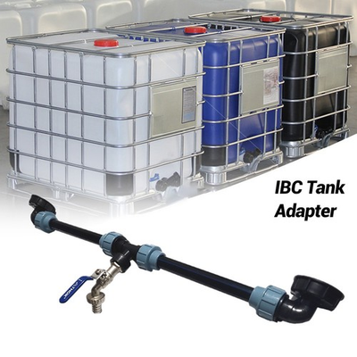 #ad IBC Tank Tap Adapter IBC Tank Thread Faucet with 1 Tube and 2 Curved Connectors $72.75