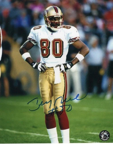 Jerry Rice San Francisco 49ers Autographed 8X10 Photo  w/Rice Authentic Holo
