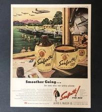 1945 Seaforth Shaving Advertisement WW II Military Airplanes Vintage Print AD