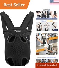 Adjustable Pet Front Cat Dog Carrier Backpack Travel Bag, Legs Out, Easy-Fit ...