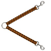 Dog Leash Splitter Checker Black/Neon Orange (Us Import)