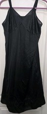 Vtg. Wonder Maid Black Non Cling Adjustable Slip Size 40 - Union Made - Nylon