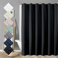 Aiyufeng Moga Black Shower Curtain Size 72W x 78L Pack of 1 Embossed Cloth