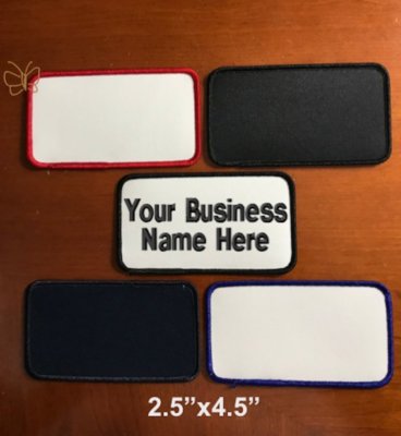 Custom Embroidered Name Patch Embroidery Name Tag Biker Badge Big size 2.5''x4.5''