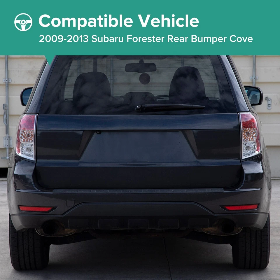 Black Plastics Rear Bumper Cover For 2009-2013 Subaru Forester 57704SC010 - Image 2 of 4