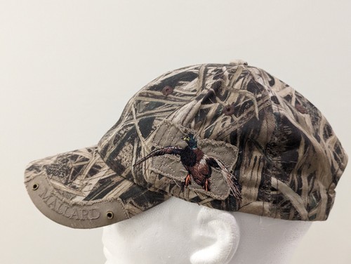 Duck Hunting Hat Mens Brown Mossy Oak Camouflage Grass Cap Mallard Adjustable - Picture 4 of 12
