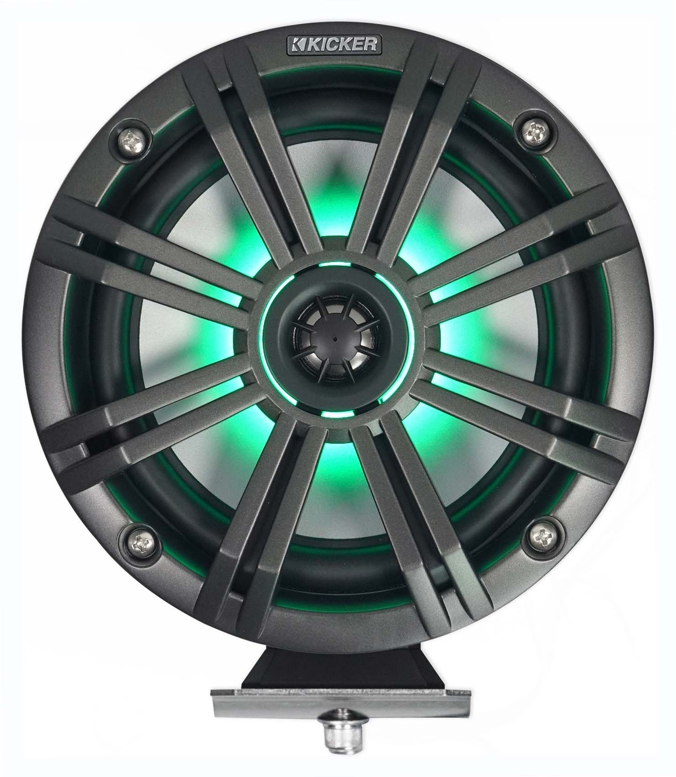 2 KICKER KMFC65 65 195 Вт Черные морские светодиодные колонки для поверхностного монтажа Усилитель Комплект проводов