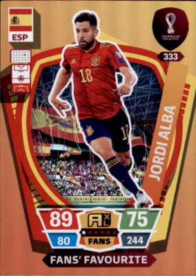 Adrenalyn XL WM 2022 Qatar Trading Card Nr 333 - Jordi Alba Fans Favourite