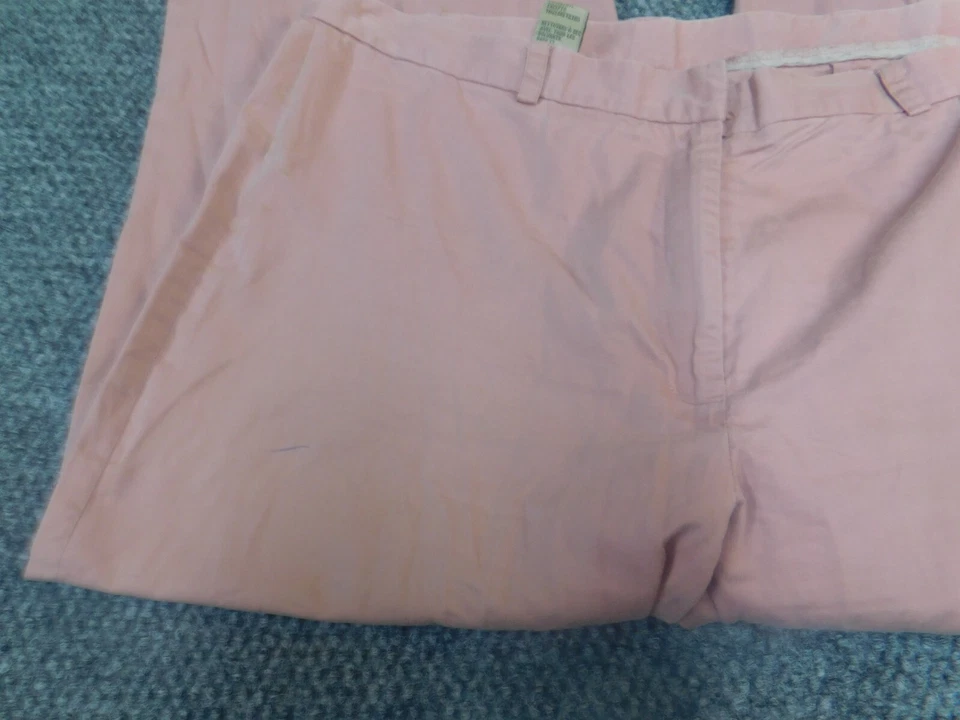 Jones New York Mujer Pantalones 12 Rosa Recto Country Chino Vintage Clásico Foto 2 de 4