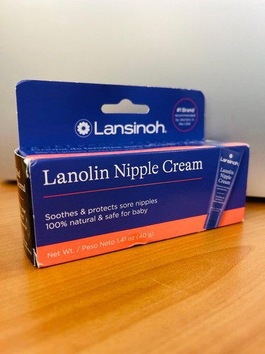 Lanolin Nipple Cream Soothe & Protect Sore Nipples, Safe Breastfeeding 1.41 oz