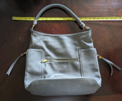 Miztique The Grace Hobo Purse Braided Handle White Julian