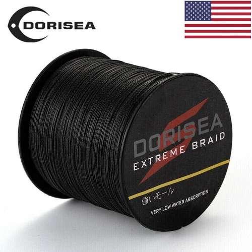 Dorisea 100M-2000M Black Extreme PE Dynema Braided Fishing Line 6LB-500LB USA