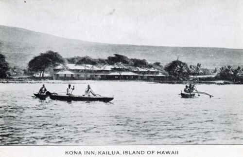 circa 1930's Kona Inn, Kailua, Hawaii ad postcard,   HI - Zdjęcie 1 z 2