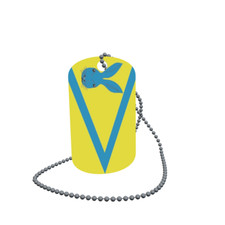 Dog Tag Flag Bunting Rennau Dog Tag Aluminium 30 x 50mm