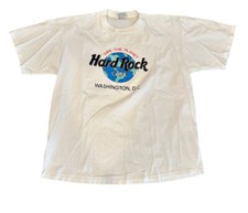 Vintage Hard Rock Cafe Washington DC Made In USA White T Shirt One Size
