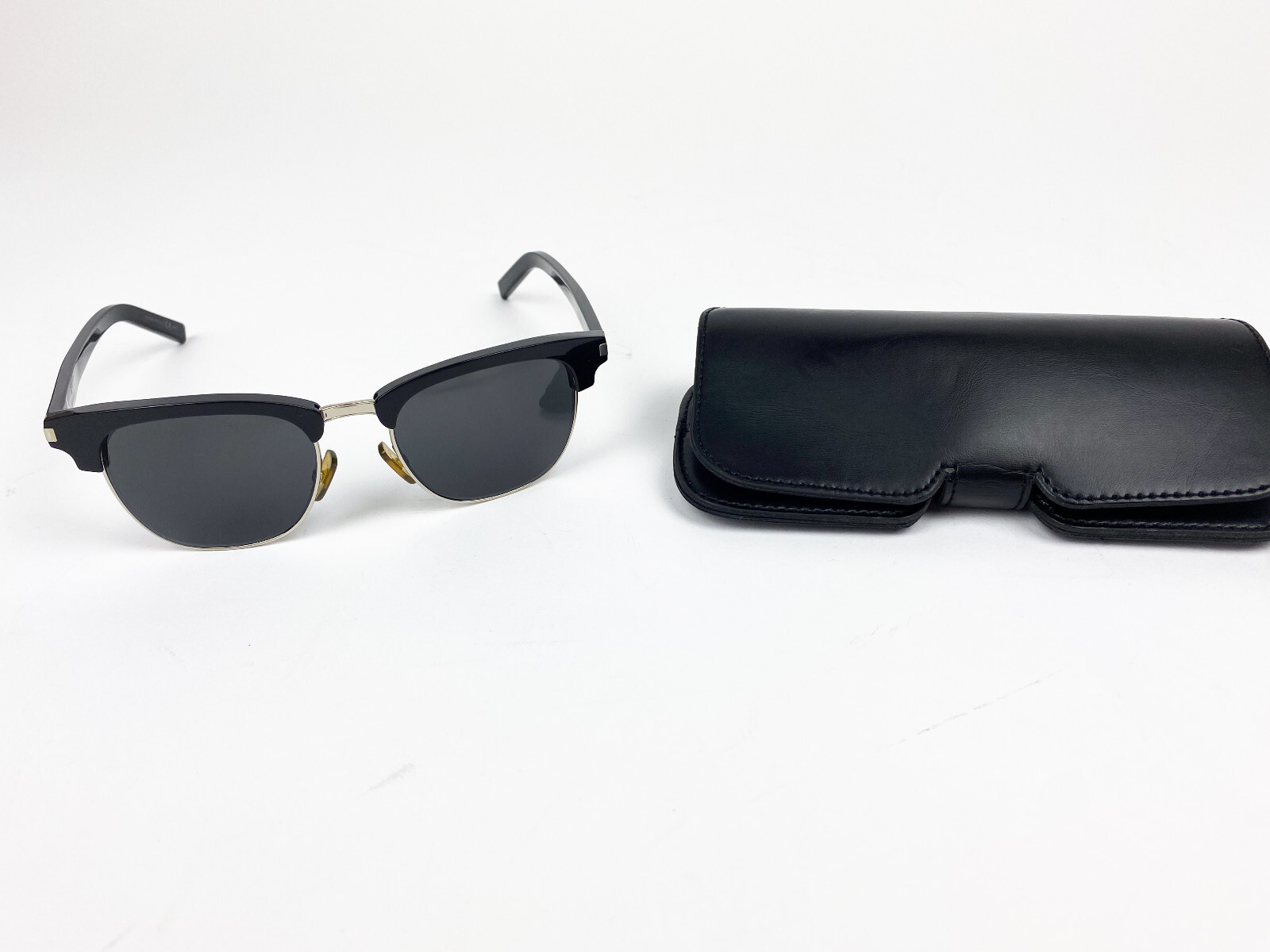 Occhiali da sole Saint Laurent Paris GMJ Z07 SL83 montatura metallo nero nuovi