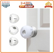 Door Knob Child Proof Cover, Baby Safety Locks for Doors, Kid-Proof 4-Pack/White