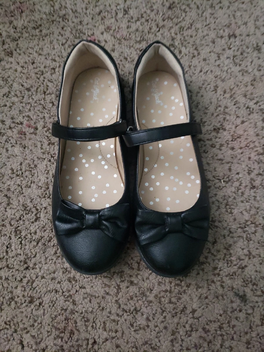 Cat and Jack Black Girls Shoes Size 3