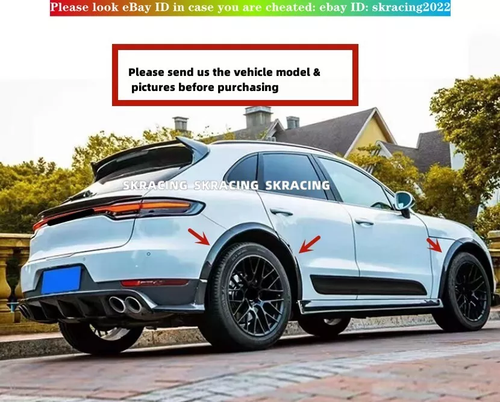 Carbon Fiber Front Rear Wheel Arch Fender Flares Cover Fits Porsche Macan 19-21 - Picture 4 of 17
