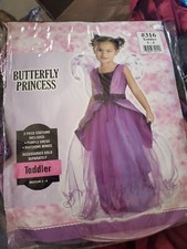 Disquise Butterfly Princess Toddler Medium 3-4 Costume