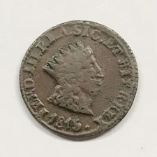 Palermo Ferdinand III of Bourbon (1759-1816) 1 grain 1815 and 1904