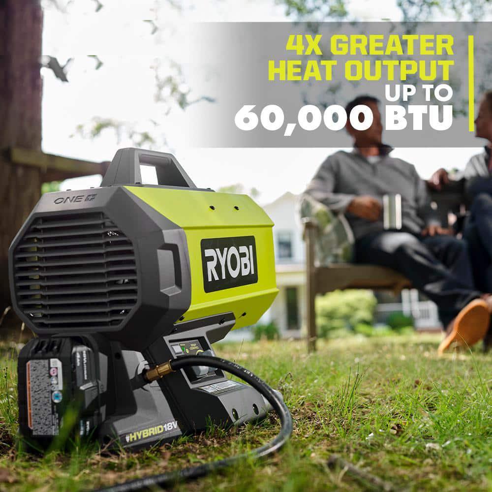 RYOBI Hybrid Forced Air Propane Heater ONE+ 18V Cordless w/ 15u0026#039; Hose +  Regulator 33287208715 | eBay