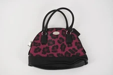 Coach Mini Cora Domed Satchel Crossbody Ocelot Print Coated Canvas Leather