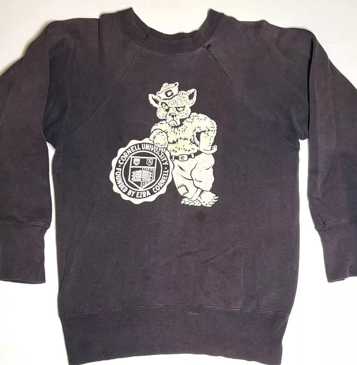 Vintage 1950 s Cornell University Champion Pullover Grumpy Bear