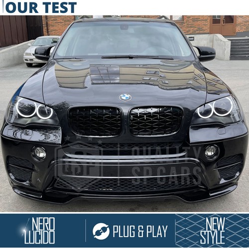 GRIGLIE Anteriori PER BMW X5 E70 Mascherine Nero Lucido Diamond Calandre Tuning - Foto 3 di 11