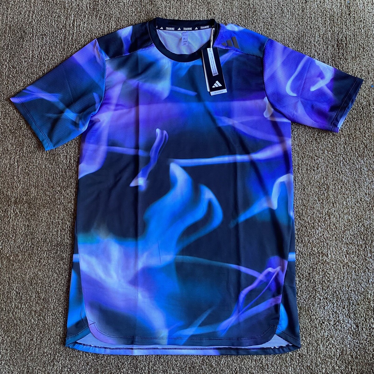 Adidas Men's Designed 4 Training HEAT.RDY AOP Tee HS7460 Violet
