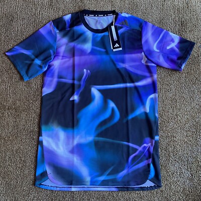 Adidas Men's Designed 4 Training HEAT.RDY AOP Tee HS7460 Violet
