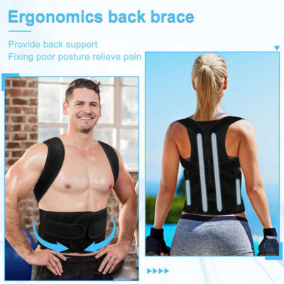 Posture Corrector Low Compression Belt Spinal Lumbar Back Support Pain Relief ++